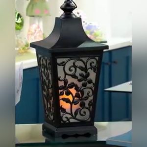 Indoor/Outdoor 21" Flickering Flame Metal Lantern